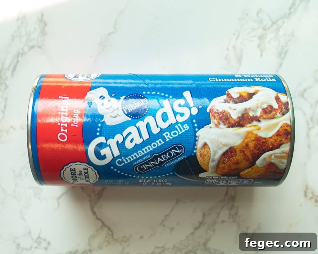 can of pillsbury grands cinnamon rolls