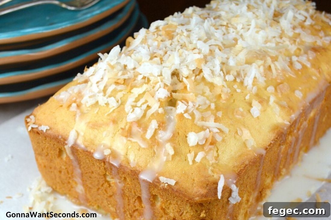 Coconut buttermilk cake Coconut buttermilk cake loaf with slices