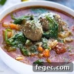 30 Minute Italian Meatballs and Vegetable Soup