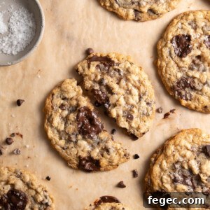 Oatmeal chocolate chip cookies fresh out of the oven
