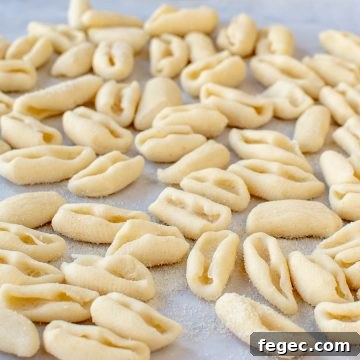homemade cavatelli pasta