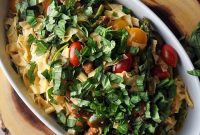 Sausage and Vegetable Pasta with Lemon Caper Sauce