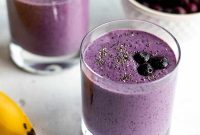 Creamy Blueberry Banana Peanut Butter Smoothie Recipe