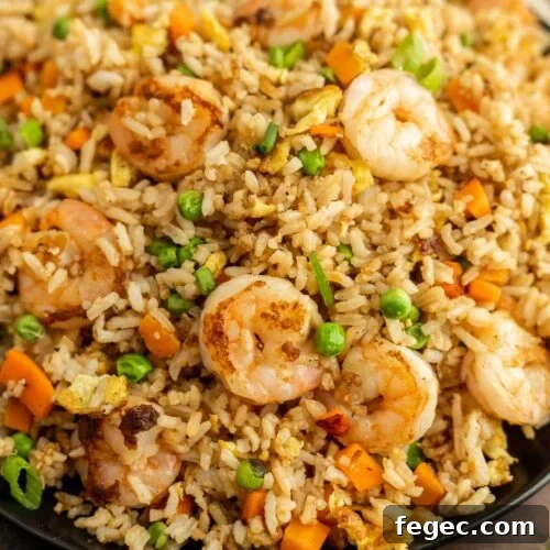 Shrimp Fried Rice in a bowl.