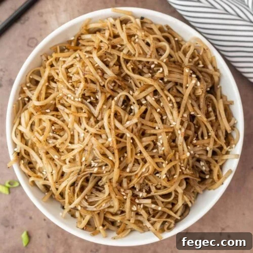 Hibachi Noodles in a bowl