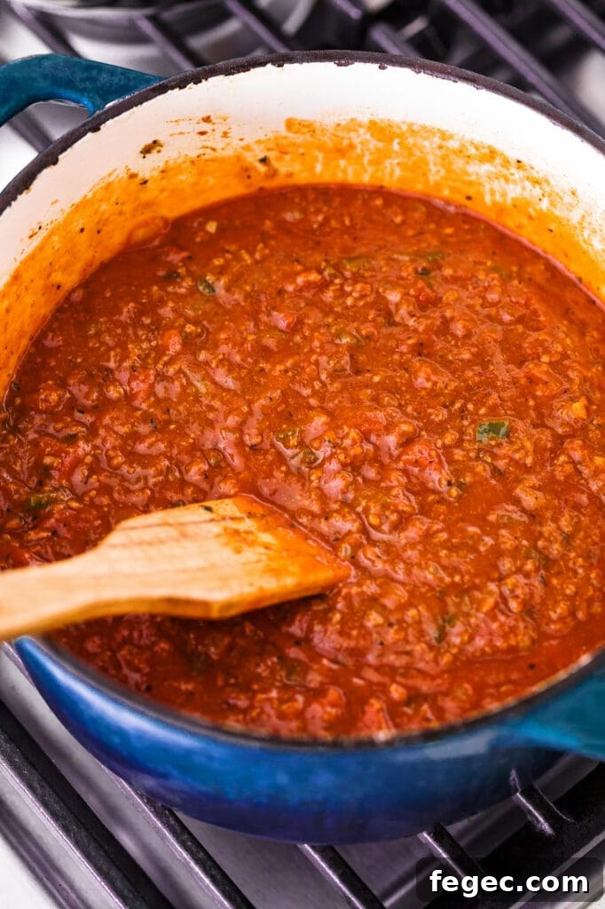 crockpot with spaghetti sauce