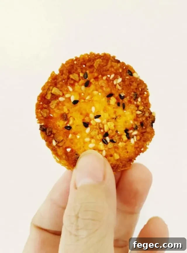 single everything seasoning cheese crisp