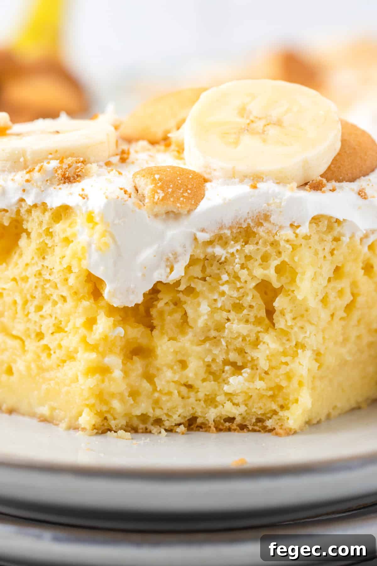 Banana Pudding Poke Cake