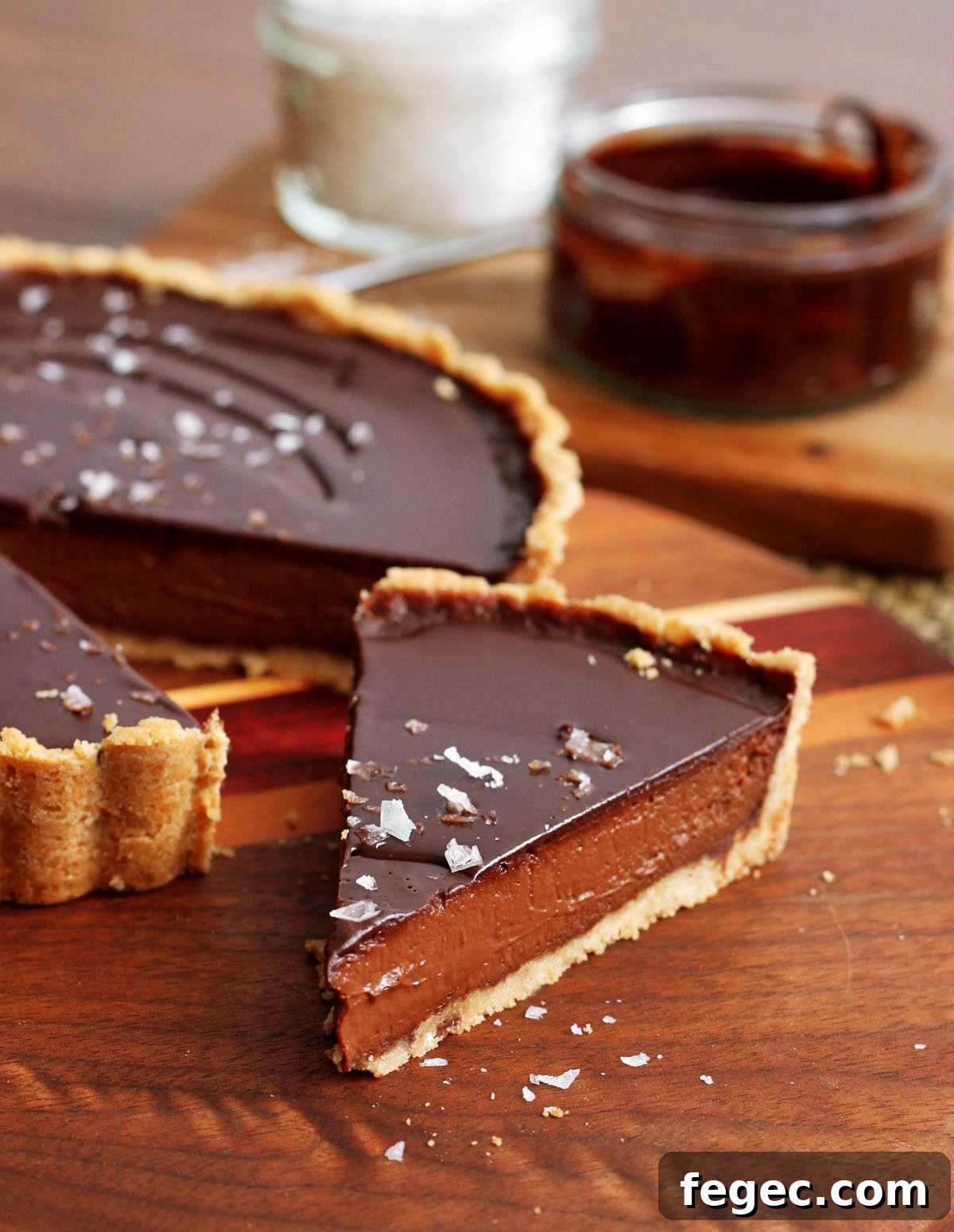 salted dark chocolate tart