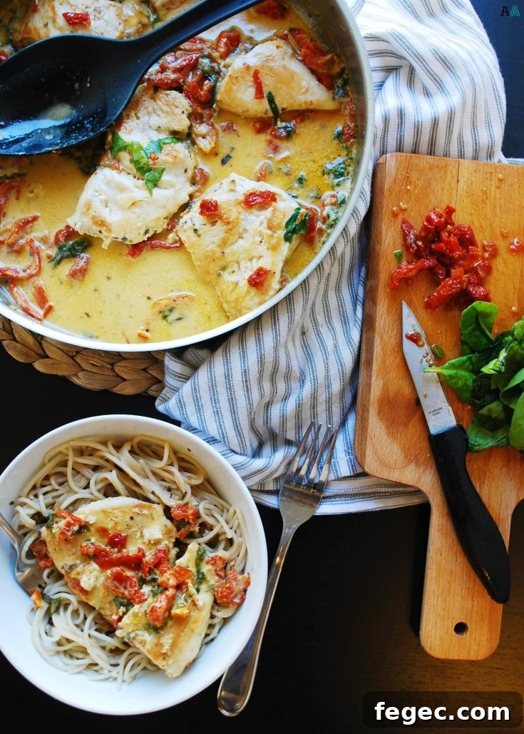 30 Minute Dairy-Free Creamy Tuscan Chicken (GF, DF, Egg, Soy, Peanut, Tree nut Free, Top 8 Free) Recipe by AllergyAwesomeness.com