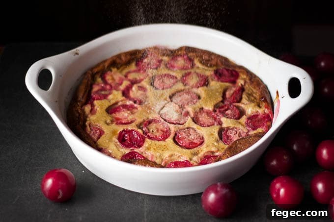Easy plum clafoutis {gluten-free + refined sugar-free} | saltedplains.com