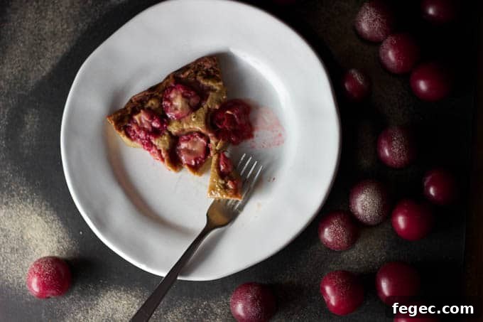 Easy plum clafoutis {gluten-free + refined sugar-free} | saltedplains.com