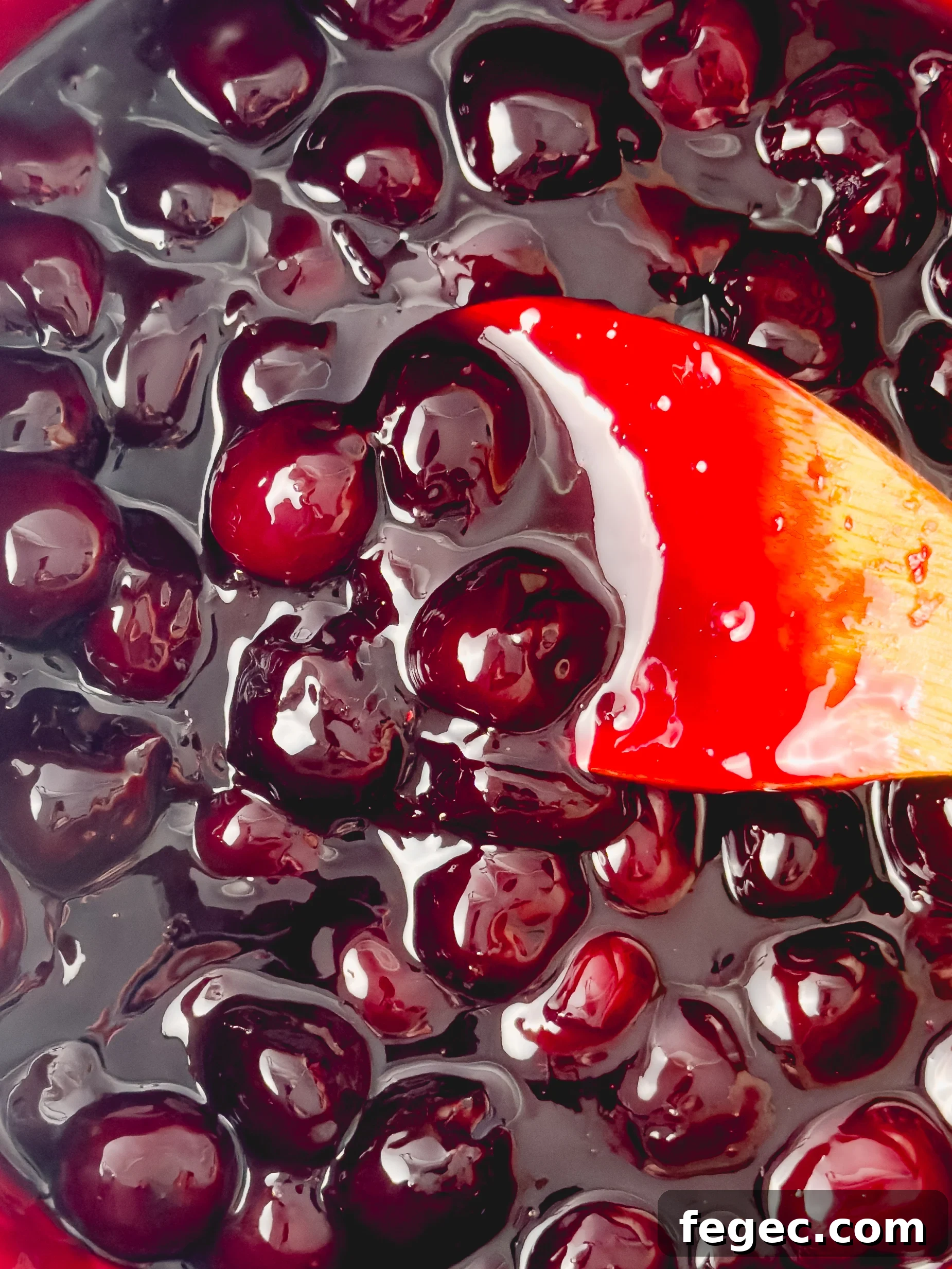 Jarred cherry compote
