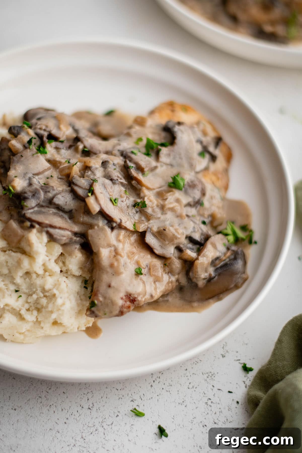 chicken marsala on a plate