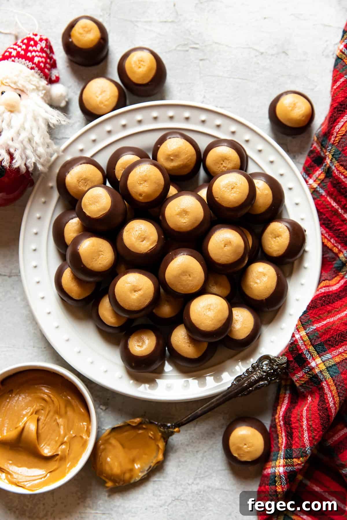 buckeye balls on a plate.