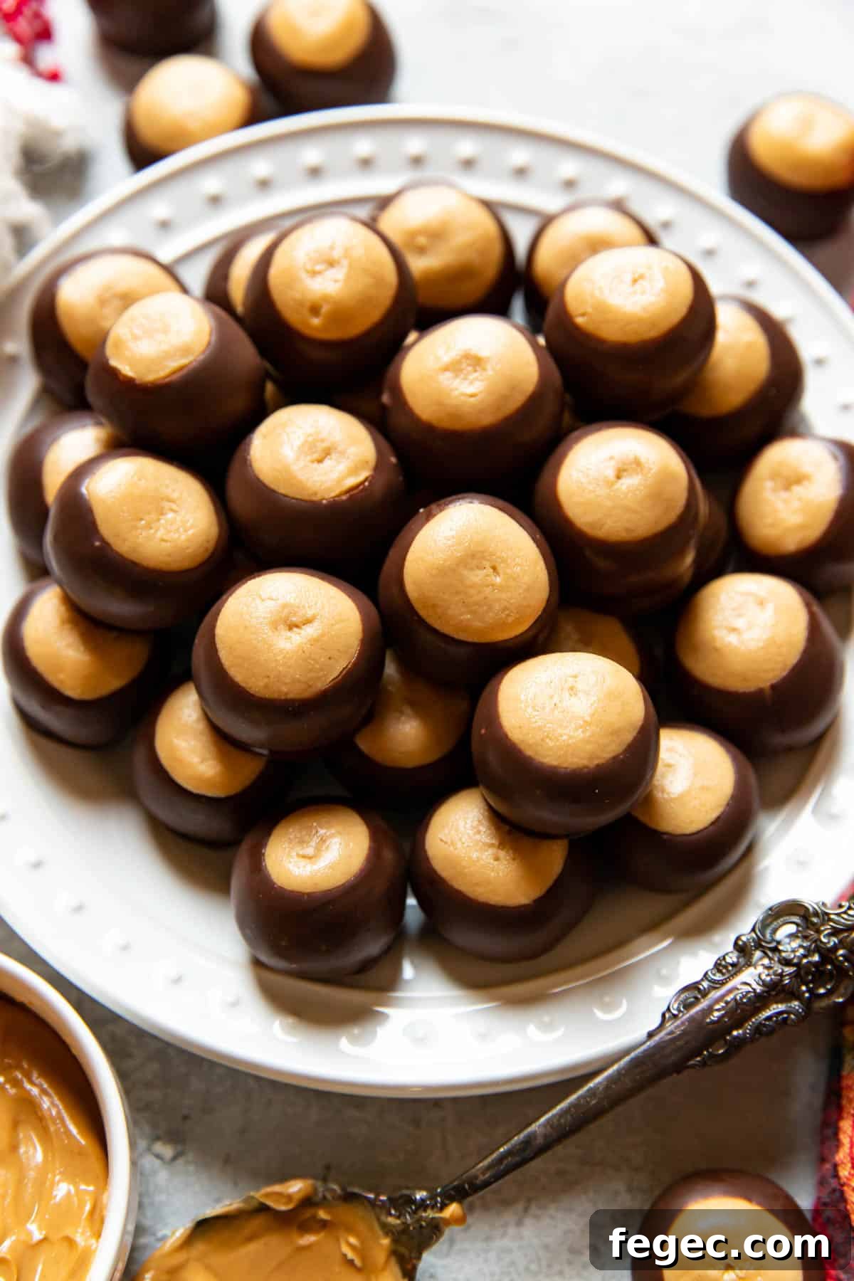 buckeye balls on a plate.